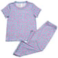 Plus Size Jessica Simpson Short Sleeve Ribbed Rose Pajama Set - image 1