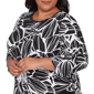 Plus Size Alfred Dunner Classics Floral Linework Side Tie Blouse - image 5