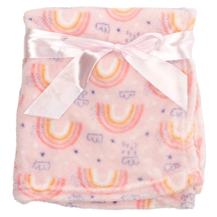 My Baby Rainbow Plush Blanket