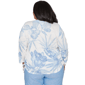 Plus Size Alfred Dunner Caribbean Blues Side Tie Floral Blouse - image 2