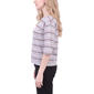 Petite NY Collection Elbow Sleeve Hacci Stripe Tee - image 3