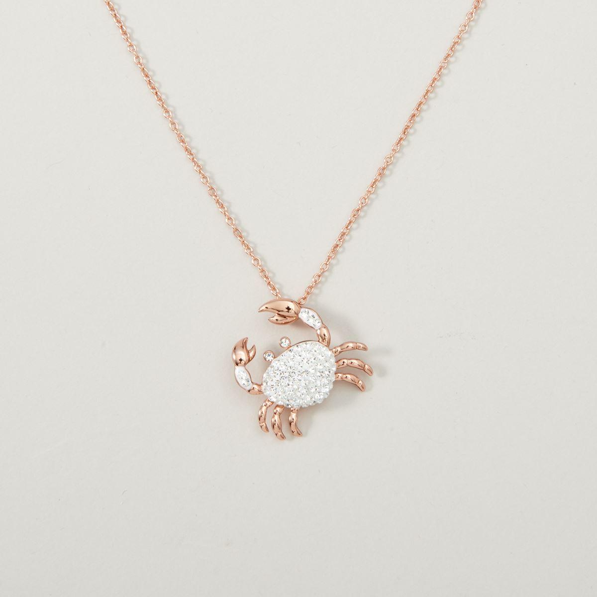 Crystal Crab Pendant Necklace