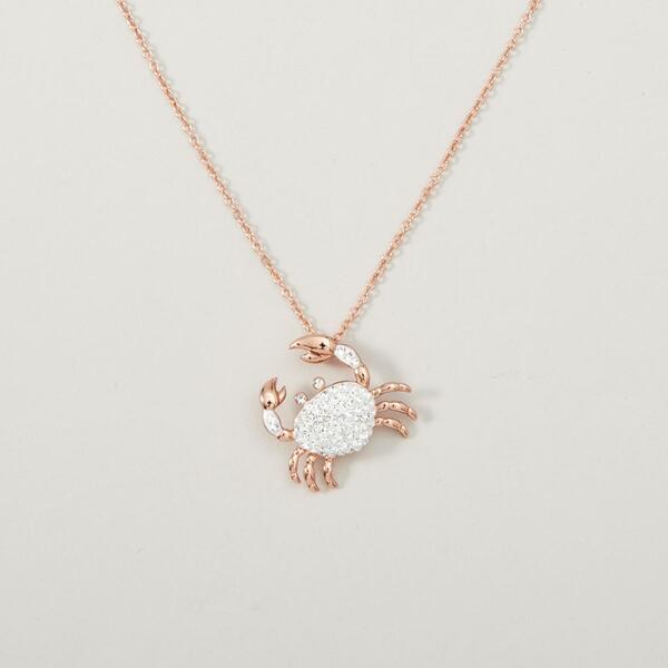 Crystal Crab Pendant Necklace - image 