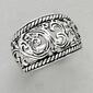 Marsala Fine Silver Plated Filigree Wide Band Ring - image 1