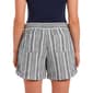 Womens Per Se Roll Tab Hem Stripe Linen Shorts - image 2