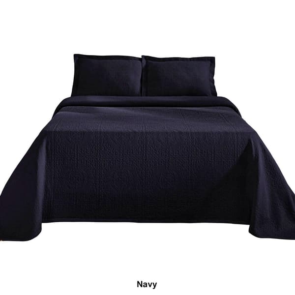 Superior Jacquard Matelass&#233; Cotton Medallion Bedspread Set