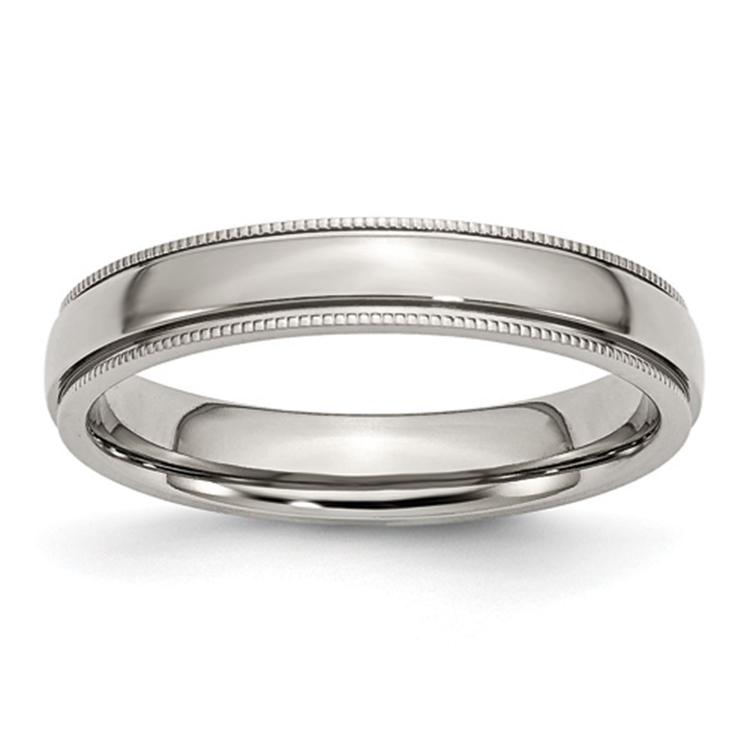 Mens Gentlemen's Classics(tm) 4mm Grooved & Beaded Band