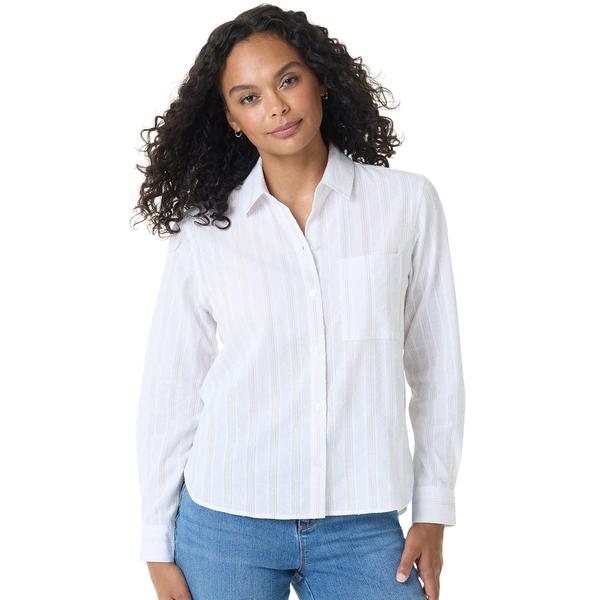 Womens Gloria Vanderbilt Livia Stripe Casual Button Down - image 
