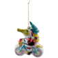 Northlight Crocodile Santa Glass Christmas Ornament  - 4.25in. - image 3