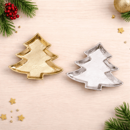 Melrose Metal Pine Tree Trinket Tray - Set of 2