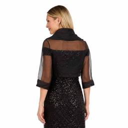 Womens R&M Richards Organza Tie Front Shrug