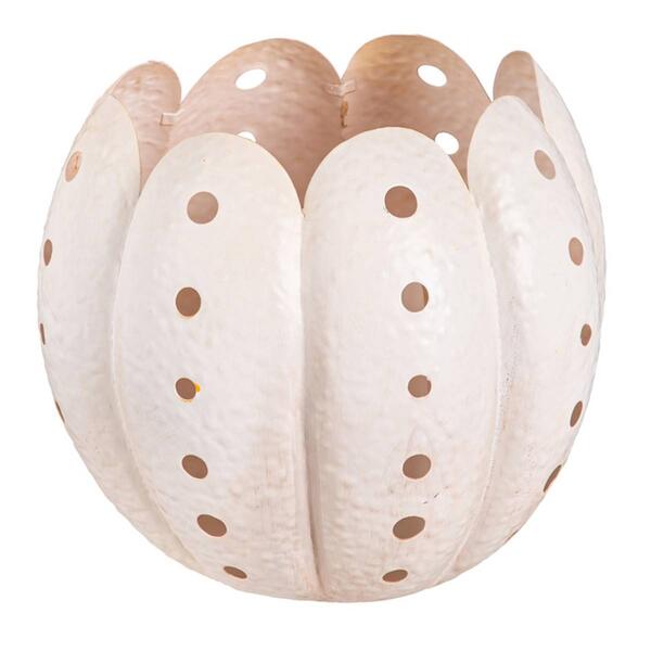 Evergreen 7.5 Metal LED Pumpkin Lantern - image 