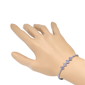 Saffron Violet CZ Blossom Accent Tennis Bracelet - image 3
