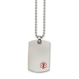 Mens Gentlemen's Classics(tm) Dog Tag Medical Pendant Necklace