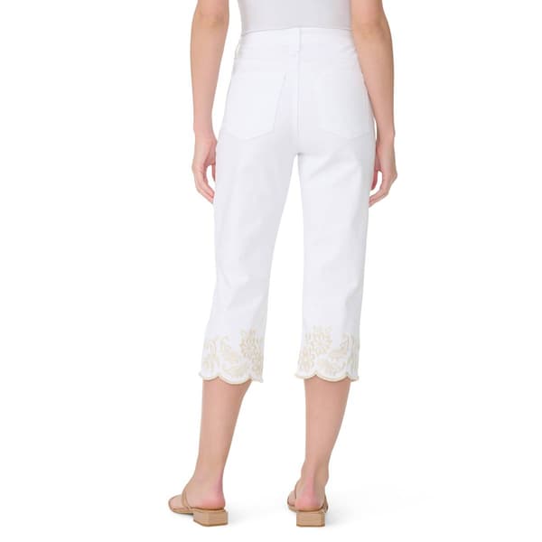Womens Gloria Vanderbilt Amanda Capris w/Embroidery Scallop Hem