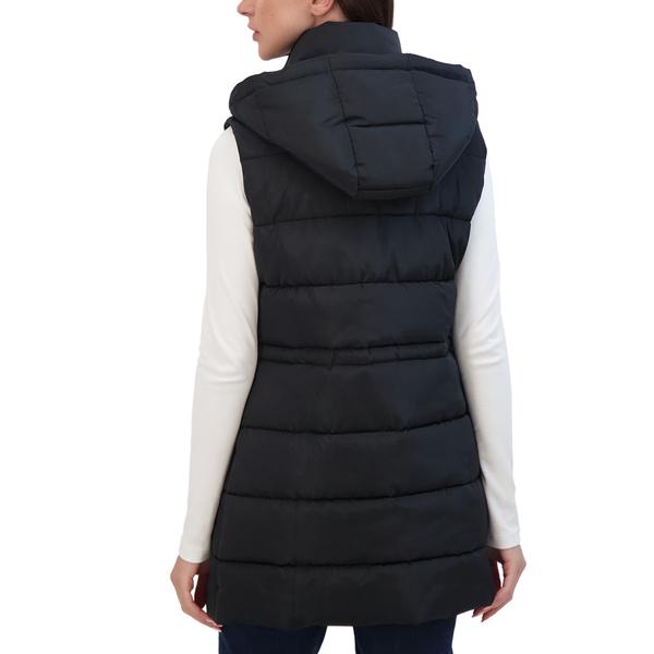 Plus Size Sebby Long Anorak Vest With Hood