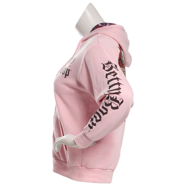 Juniors C-Life Betty Boop Large Back Screen Zip Hoodie