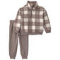 Toddler Boy Carter''s(R) Checkered Fleece Top & Pants Set - image 1