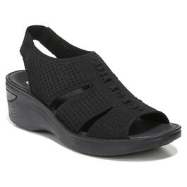 Womens BZees Double Up Wedge Sandals