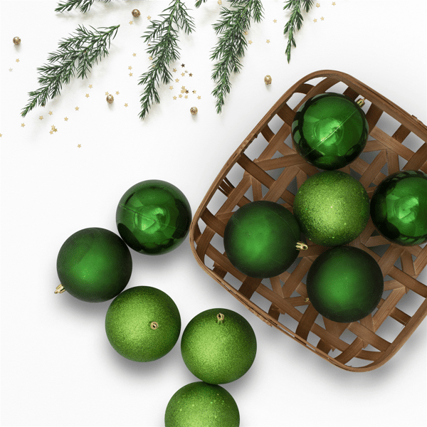 Northlight 12ct. Shatterproof 4-Finish Christmas Ball Ornaments