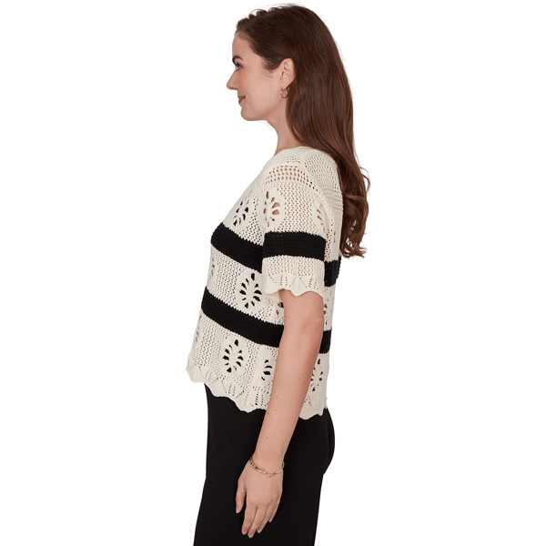 Petite Skye''s The Limit Terra Tropic Solid Pointelle Cardigan