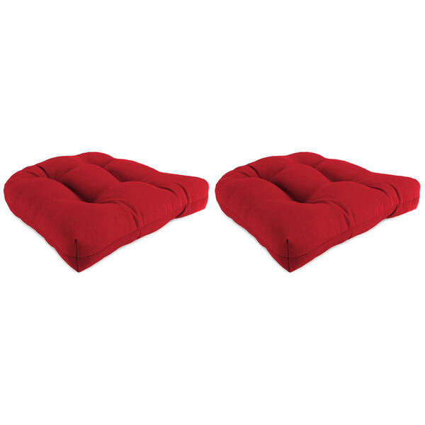 Jordan Manufacturing Veranda Red 2pc. Wicker Chair Cushions - image 