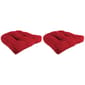 Jordan Manufacturing Veranda Red 2pc. Wicker Chair Cushions - image 1