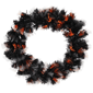 Northlight 24in. Black Fiber Optic Artificial Halloween Wreath - image 4