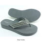 Womens Capelli Faux Leather Rhinestone Trim Flip Flop Sandals - image 7