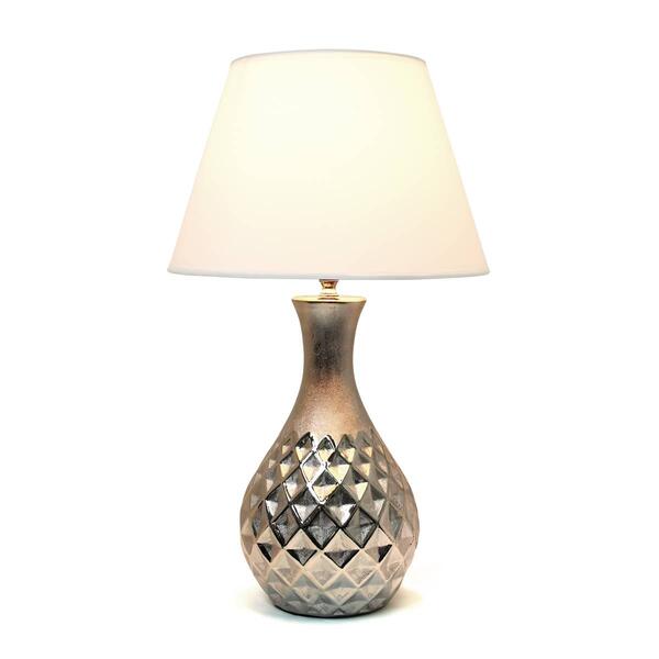 Elegant Designs Juliet Ceramic Table Lamp w/Metallic Silver Base - image 