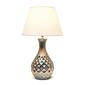 Elegant Designs Juliet Ceramic Table Lamp w/Metallic Silver Base - image 1
