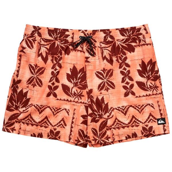 Young Mens Quiksilver Halton Hawaiian Volley Swim Trunks - image 