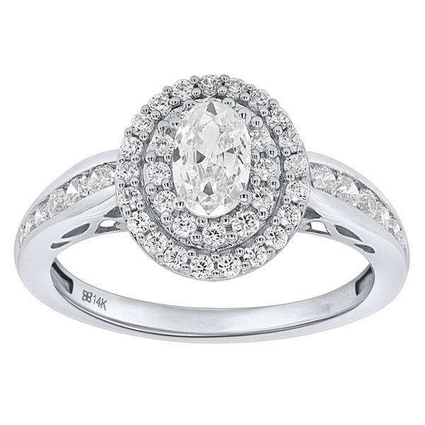Nova Star&#40;R&#41; White Gold & 1ctw. Lab Grown Diamond Oval Ring - image 