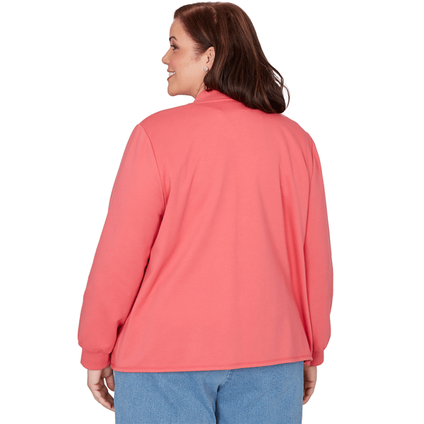 Plus Size Alfred Dunner Austin Quilted Knit Zip Front Jacket