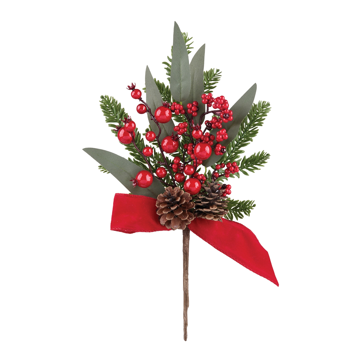 Melrose Fresh Touch Pine Berry Cone Spray - Set of 2