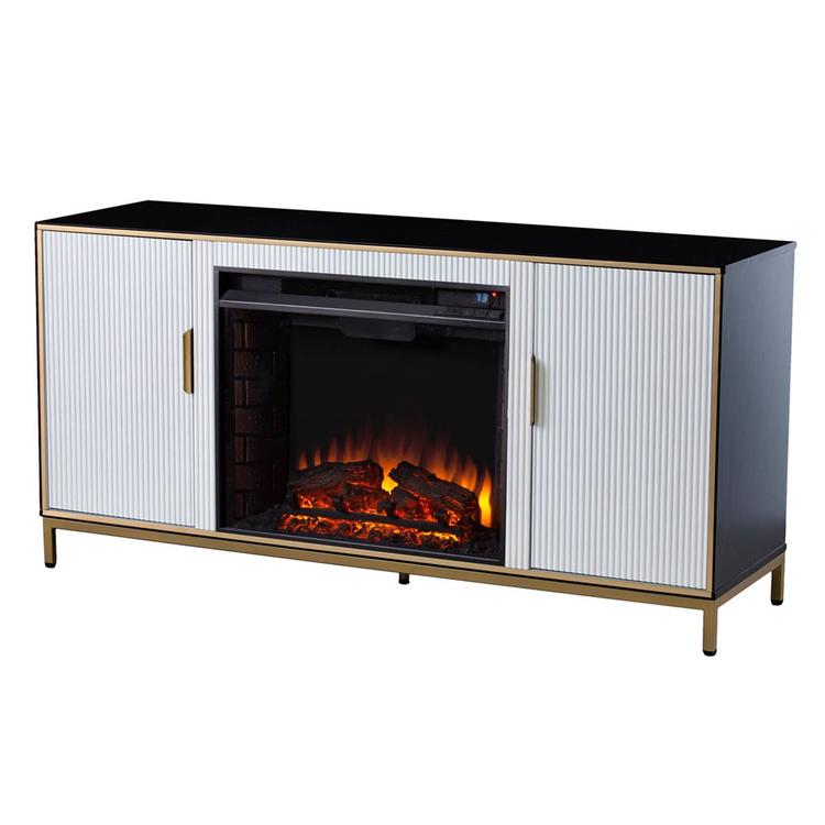 Southern Enterprises Daltaire Electric Fireplace w/ Media Storage