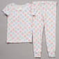 Toddler Girl Laura Ashley Short Sleeve Geo Bouquets Pajama Set - image 1