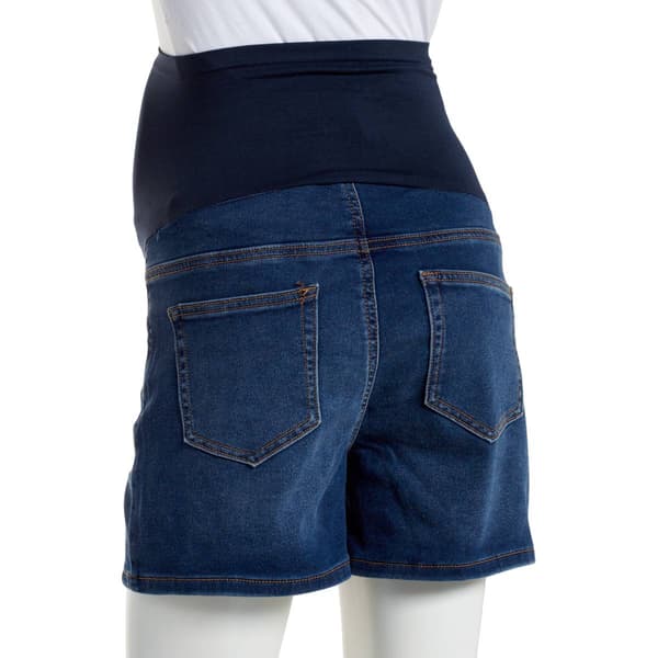 Womens Savi Parker Over The Belly 3" Denim Maternity Shorts