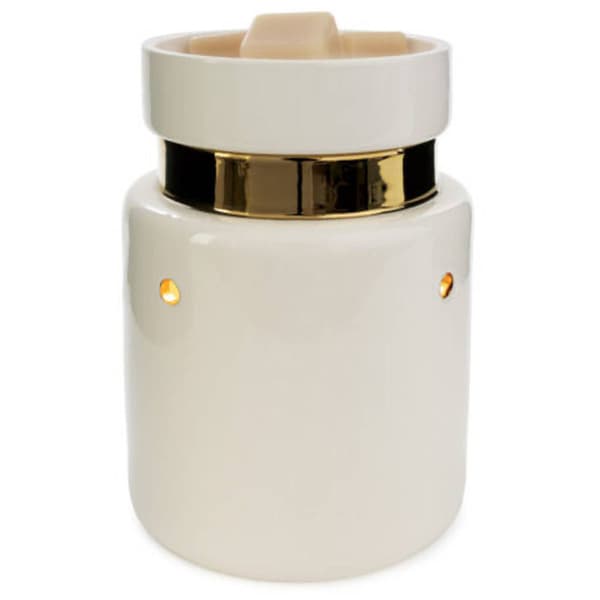 Candle Warmers Etc. White & Gold Illumination Warmer