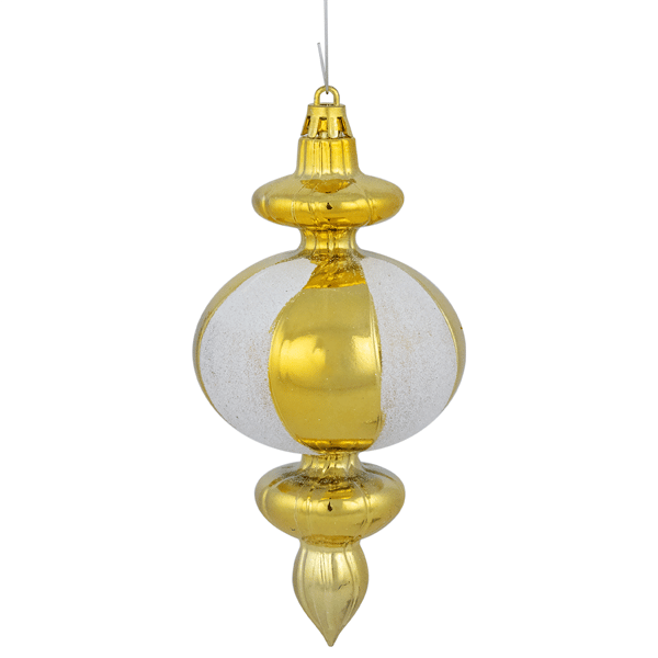 Northlight 8ct. Gold Shatterproof Finial Christmas Ornaments