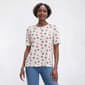 Petite Architect(R) Puff Elbow Sleeve Ditsy Floral Tee - image 1