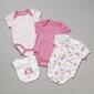 Baby Girl &#40;NB-9M&#41; Mini Hop 4pc. Love Floral Bodysuits with Bib - image 1