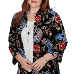 Womens Alfred Dunner Dinner Theater Paisley Two in One Blouse