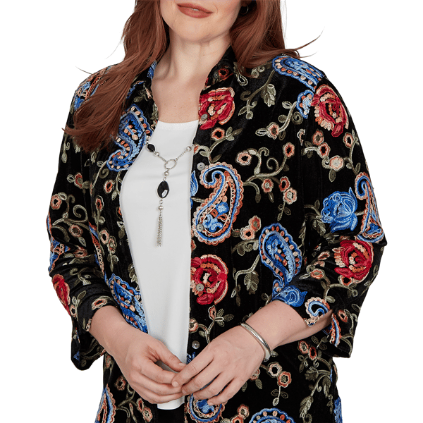 Womens Alfred Dunner Dinner Theater Paisley Two in One Blouse