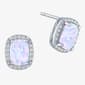 Nova Star® Lab Grown Opal  & Lab Grown 1/10ctw. Diamond Earrings - image 2