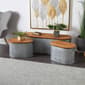 9th & Pike® Farmhouse Silver Entryway Storage Bench Set of 3 - image 2