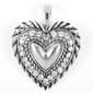 Wearable Art Heart with Crystals Silver Enhancer - image 1