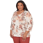 Plus Size Alfred Dunner Spice Market 3/4 Sleeve Floral Blouse - image 3