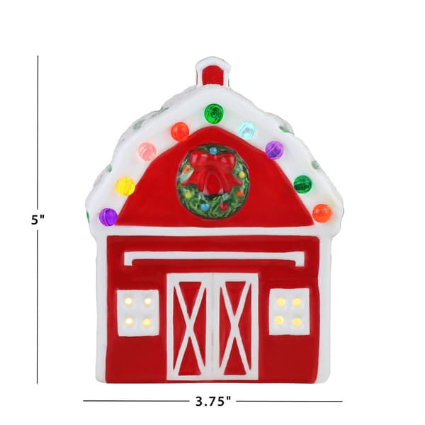 Mr. Christmas 5in. Nostalgic Ceramic Village Barn
