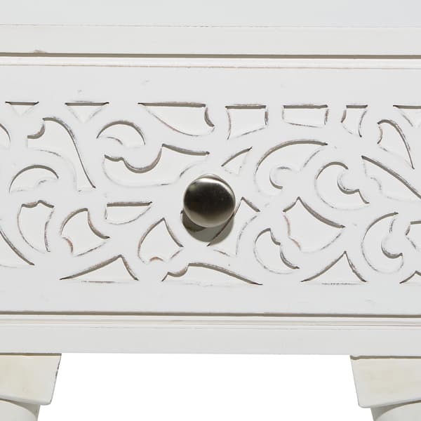 9th & Pike&#174; Wood Carved Side Table